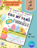 EDITABLE, Easter Egg My Yard Fundraiser, School PTO PTA, S