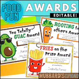 EDITABLE End of Year Awards Food Puns - Student Awards - C