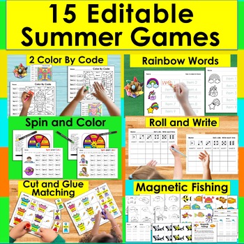 EDITABLE Back to School Review Sight Words Games For ANY LIST | TPT