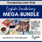 EDITABLE English / ELL Vocabulary Lists - Mega Bundle
