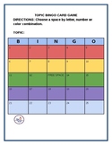 EDITABLE FILL-IN BINGO CARD for articulation or language  