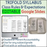 EDITABLE FOLDABLE SYLLABUS ALL GRADES CLASS RULES PARENT B