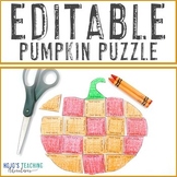 EDITABLE Autumn Fall Pumpkin Center: Make Your Own Math Li
