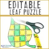 EDITABLE Leaf Carft: Make your own Fall Activities: Colori