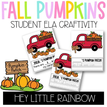Preview of EDITABLE Fall Pumpkin Patch Writing Craftivity Project | K-2 Bulletin Board