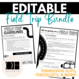 EDITABLE Field Trip Forms | Permission Slips, Chaperone In