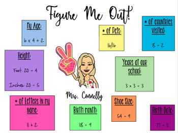 Preview of EDITABLE Figure Me Out Template