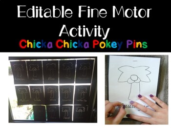 Preview of EDITABLE Fine Motor Activity Pokey Pins