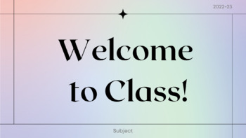 Preview of EDITABLE First Day Presentation - Gradient Canva Template - Back to School