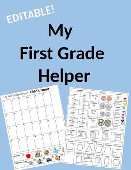 Preview of EDITABLE First Grade Helper