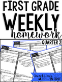 First Grade Homework EDITABLE {Quarter 2}