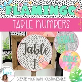 EDITABLE Flamingo Tropical  Table Signs | Table Numbers | 