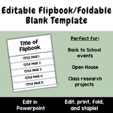 EDITABLE Flipbook/Foldable Template | Back to School, Clas