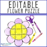 EDITABLE Flower Puzzle | Create Summer Activities on ANY T