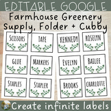 EDITABLE Folder Labels, Supply Labels, Cubby Labels - Farm