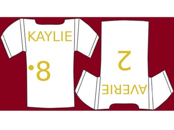 Preview of EDITABLE Football Jerseys For Bulletin Board