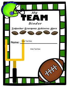 Printable Football Binder Cover
