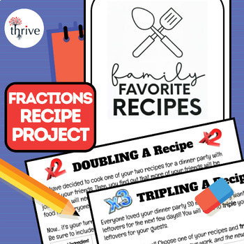 Preview of EDITABLE Fraction Cooking Project!!PBL with Presentation Option!