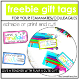 EDITABLE | Freebie Marker Gift Tag | Teammate/Colleague Gift