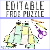 EDITABLE Frog Craft Puzzles | Use with Frog and Toad books