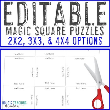 Preview of EDITABLE Games - 2x2, 3x3, or 4x4 Options! {Math, Literacy, Vocab, & MORE!}