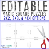EDITABLE Games - 2x2, 3x3, or 4x4 Options! {Math, Literacy