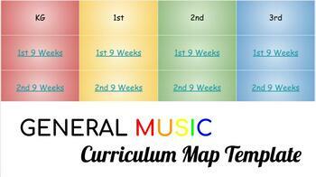 Preview of EDITABLE General Music Curriculum Map Template- Google Slides
