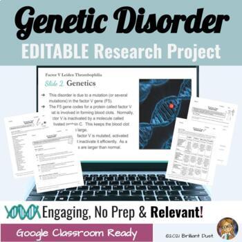 Preview of EDITABLE Genetics Project | Google Classroom