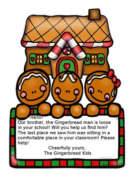Preview of EDITABLE Gingerbread Cookie Scavenger Hunt