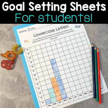 Preview of Student Goal Setting Sheets for EDITABLE Data Tracking and Graphing