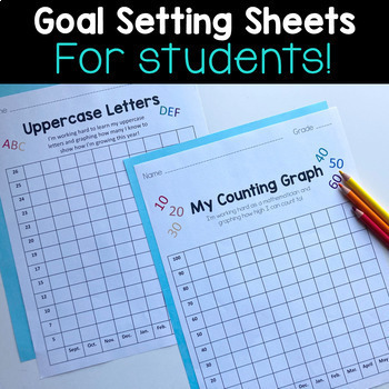 Preview of Student Goal Setting Sheets - EDITABLE Blank Student Data Tracking Sheets