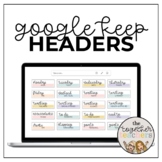 EDITABLE Google Keep Headers