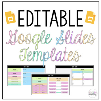 Preview of EDITABLE Google Slides Templates