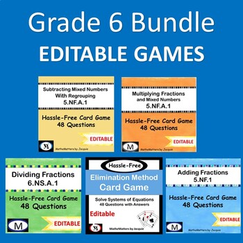 Preview of EDITABLE Grade 6 Bundle