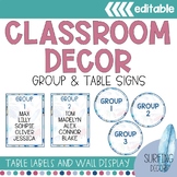 EDITABLE Group and Table Labels | Surfing Classroom Decor