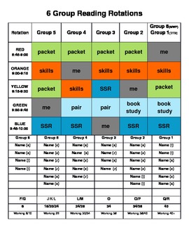 Preview of (EDITABLE)  Guided Reading Group Literacy Centers Rotation Schedule