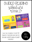 EDITABLE Guided Reading Schedule