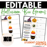 EDITABLE Halloween Grams for Student Council & PTA | Candy