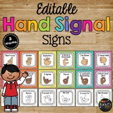 Hand Signals for the Classroom EDITABLE Classroom Manageme