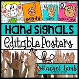 EDITABLE Square Hand Signal posters