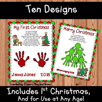 Christmas Handprint Poem Craft EDITABLE Parent Gift by 2 ...