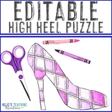 EDITABLE High Heel Puzzle for ANY Topic - Make a Mothers D