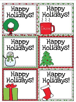 Editable Holiday Gift Tags by The Chalkboard Teacher | TPT