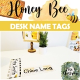 EDITABLE Honey BEE Desk Name Tags / Name Plates /Toppers