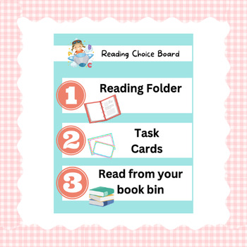 Preview of EDITABLE Independent Reading Choice Board