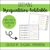 EDITABLE Inequalities Foldable with Key