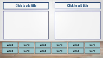 Preview of EDITABLE Interactive Drag and Drop Word Sort - Great for Distance Learning