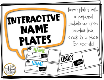 Preview of EDITABLE Interactive Name Plates