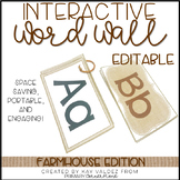 Portable Word Wall-Interactive Word Wall-EDITABLE (Farmhouse)