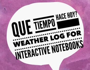 Preview of EDITABLE Journal Insert for Weather and Calendar in Spanish (CLIMA & CALENDARIO)